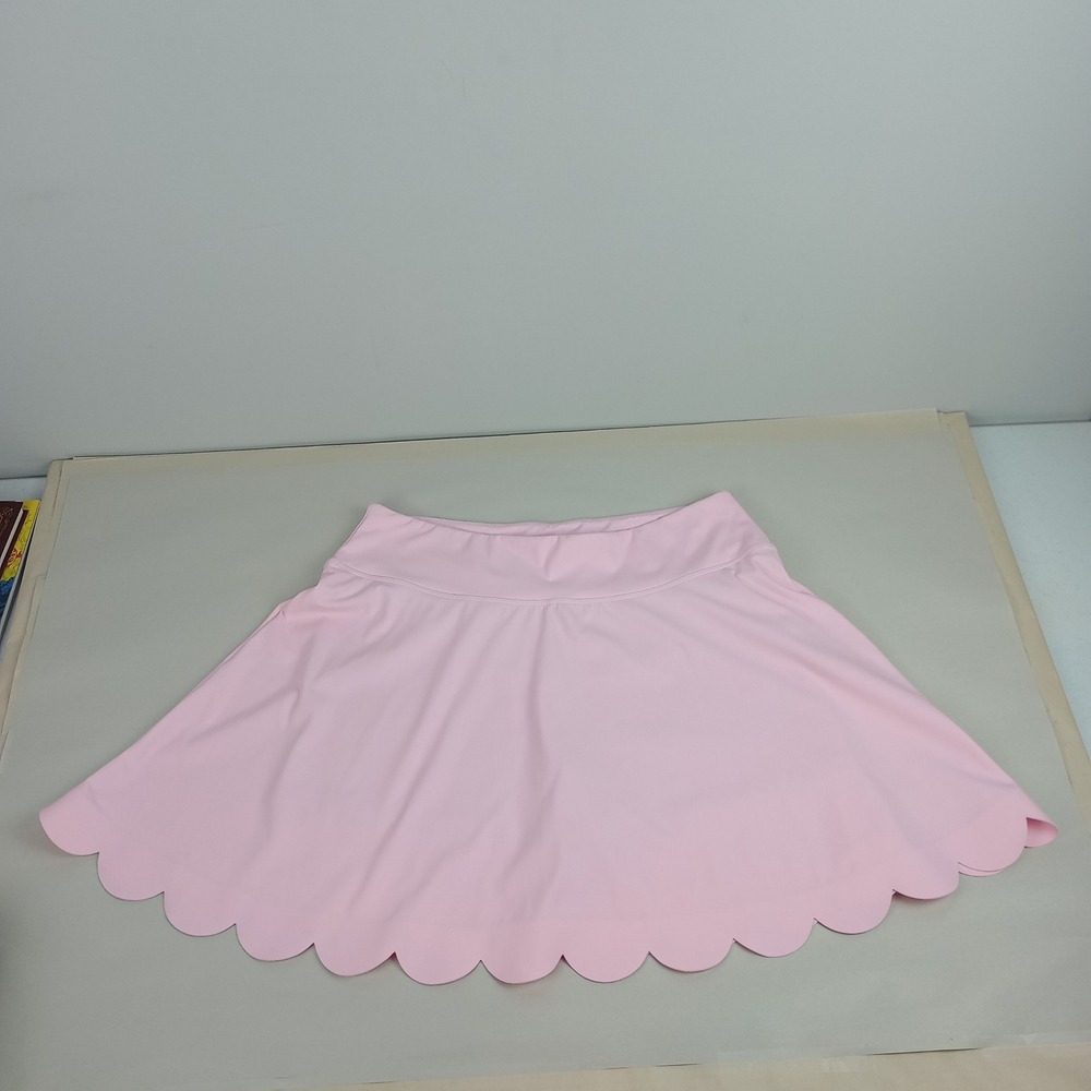 Simply Southern Womens XL Pink Scalloped Hem Tennis Golf Skort Activewear Skirt